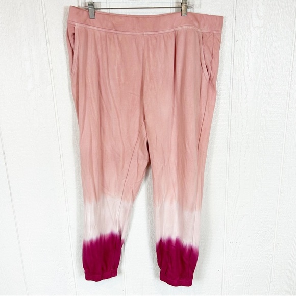 NEW Wildfox Pink Tie Dye Jogger Pants Size XXL - Picture 1 of 10